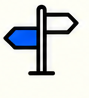 Direction sign icon